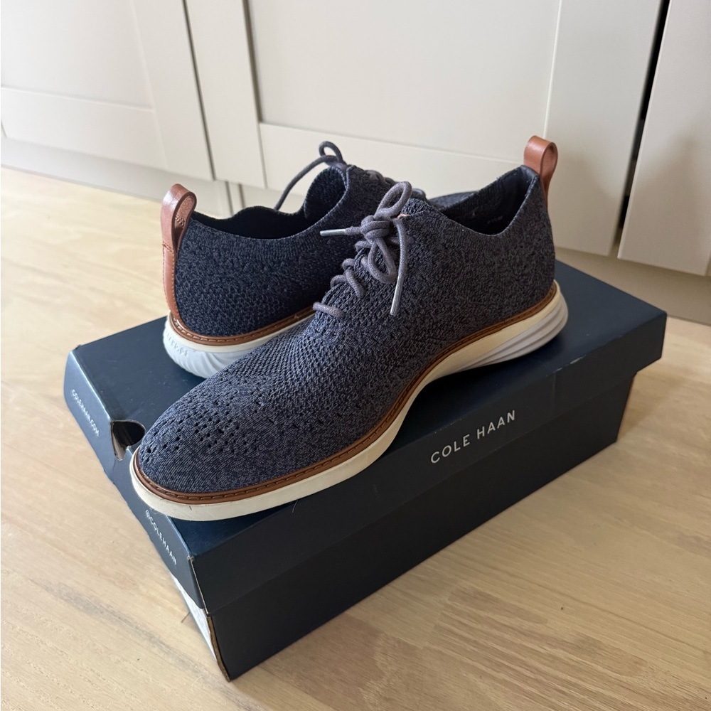Cole Haan Men's Charcoal Knit Oxford Shoes